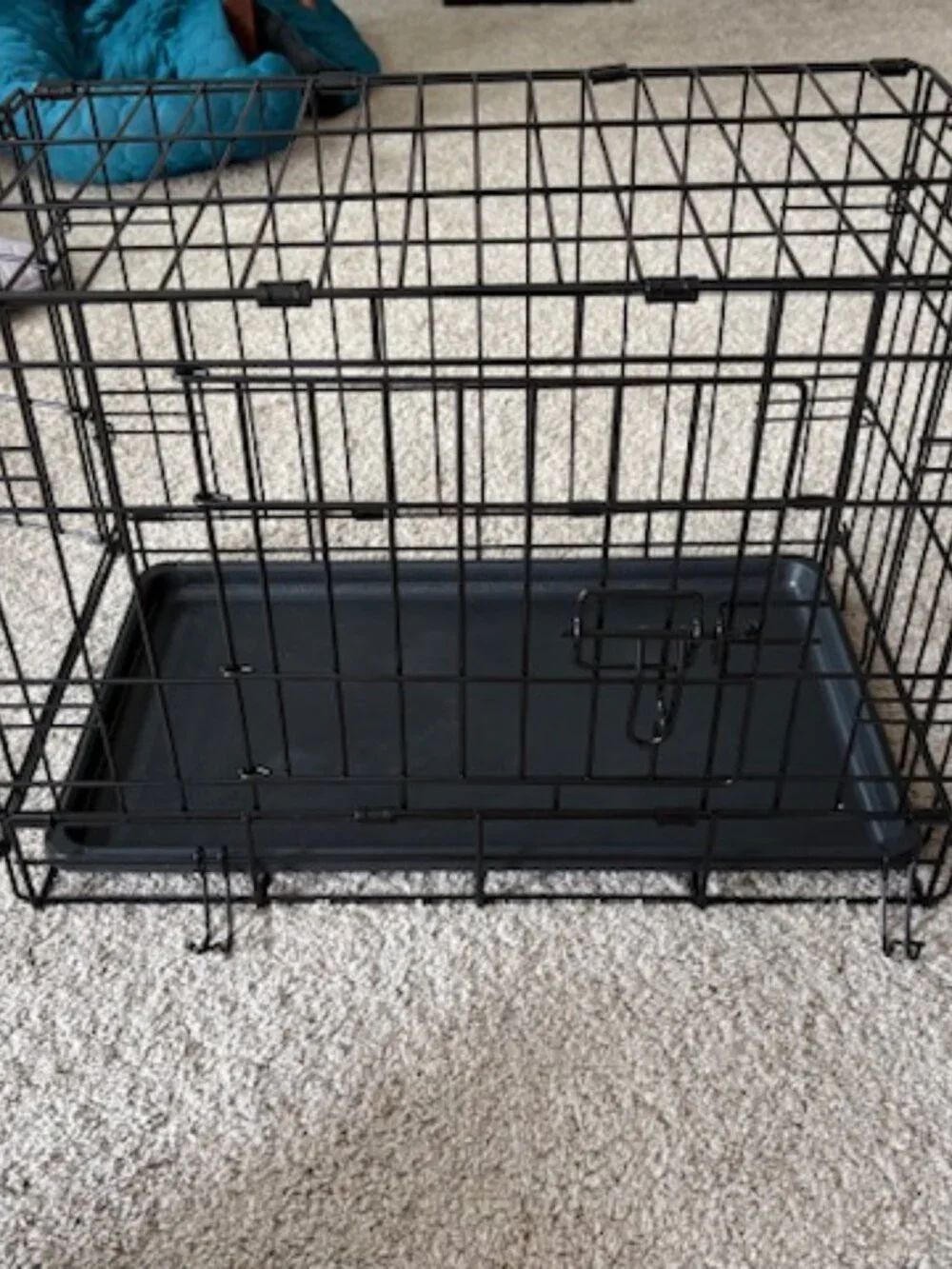 Frisco Heavy Duty Fold & Carry Double Door Collapsible Wire Dog Crate, X-Small